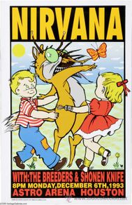 Poster collecting : nirvana - Astro Arena | Houston,TX 6-12 1993 / CARTEL CONCIERTO 30X40